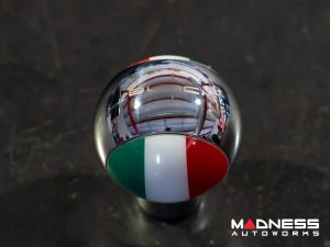 MINI Cooper Gear Shift Knob - Chrome w/ Italian Flag Design
